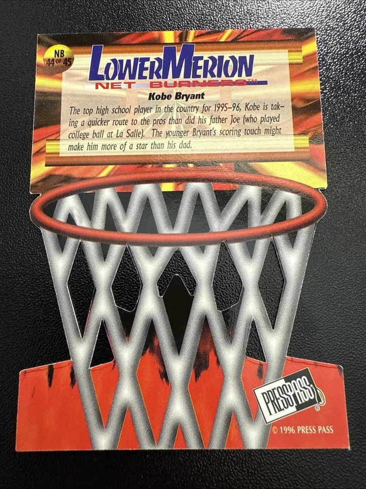 Press Pass Kobe Bryant 1996 🏀 Net Burners #NB44 (RC) Foto 2 de 4