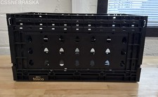 Tosca 6332 Collapsible Storage Crate Black Plastic Industrial