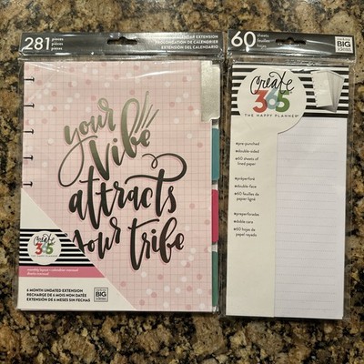 Create 365 The Happy Planner Lot - 281 Piece Calendar Extension, 60 Note Sheets