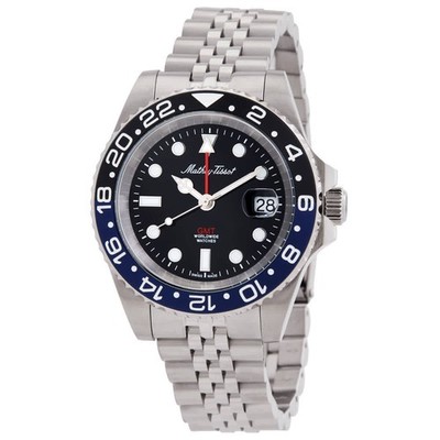 Mathey-Tissot H903ANB Mathy Vintage GMT Black Dial 42 mm Men's Watch New