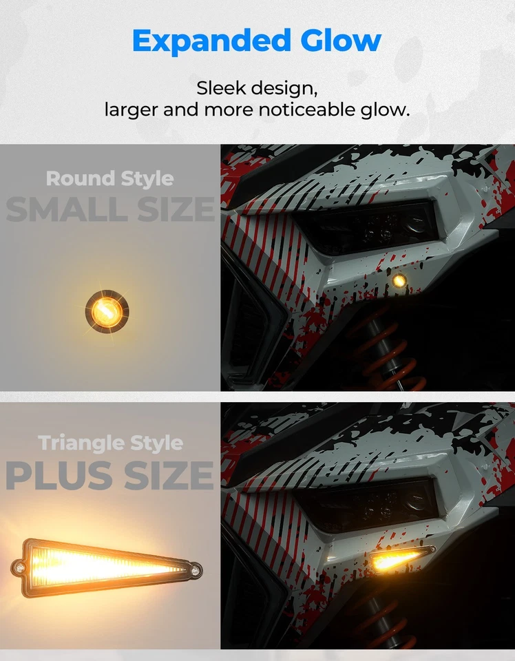 Комплект указателей поворота для вездехода с гудком 110D уличный легальный треугольник для Polaris Ranger RZR X3 - Изображение 4 из 4