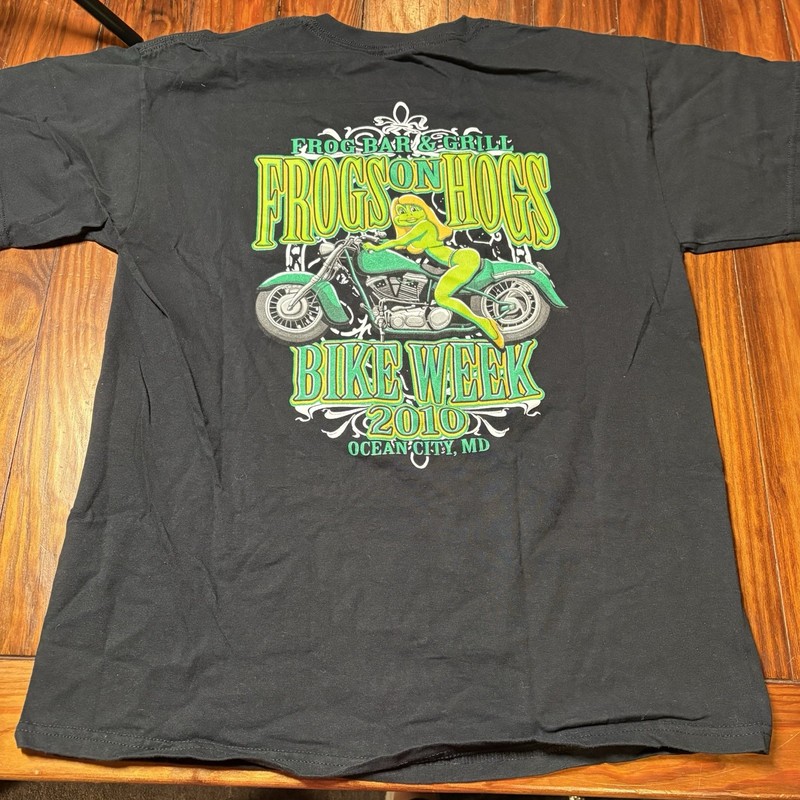 Frog Bar & Grill Bike Week 2010 Ocean City MD Sexy Frogs On Hogs Sz L A2844