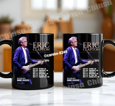 Eric Clapton 2026 Tour Black Coffee Mug   Music Fan Gift 11oz 15oz