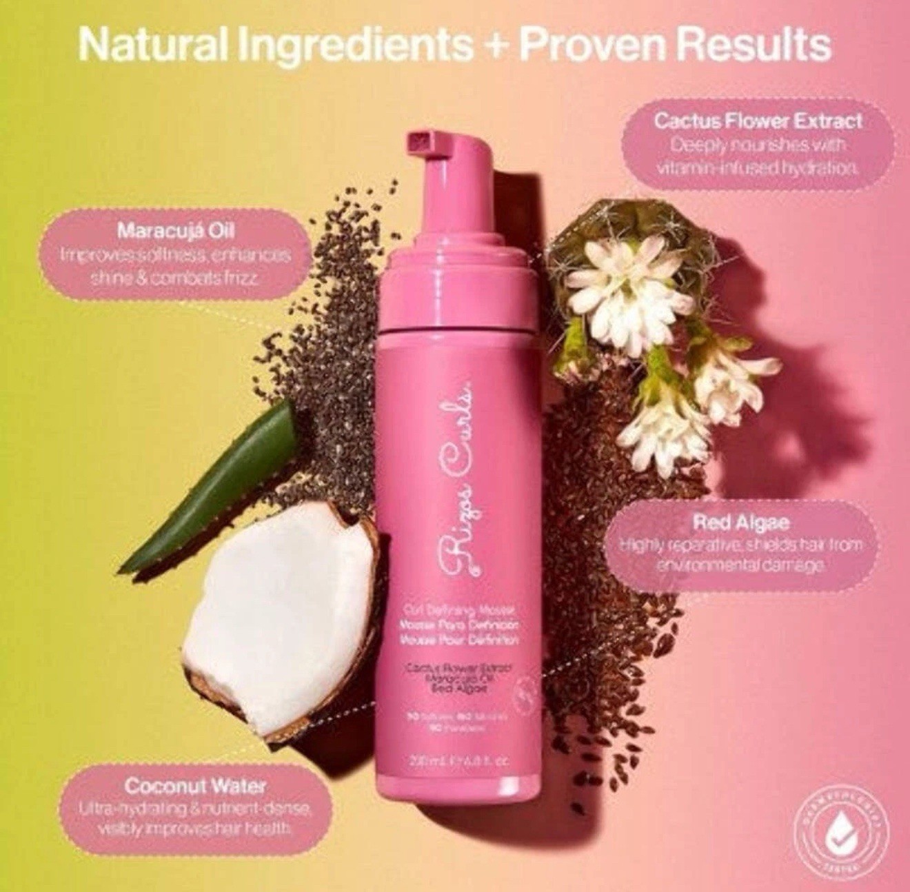 Rizos Curls Curl Defining Hair Mousse 6.8 fl oz - Imperfect Container