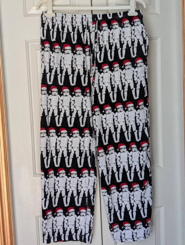Calça lounge pijama Star Wars Stormtrooper masculina Natal feriado tamanho grande - Imagem 3 de 4