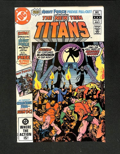 New Teen Titans #21 1st Full Brother Blood! DC Comics 1982