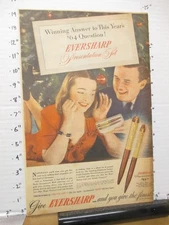 newspaper ad 1945 EVERSHARP Christmas tree gift set pen pencil