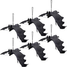 Halloween Hanging Bats, Rubber Bats, Realistic Looking Spooky Bats, Flying Bats