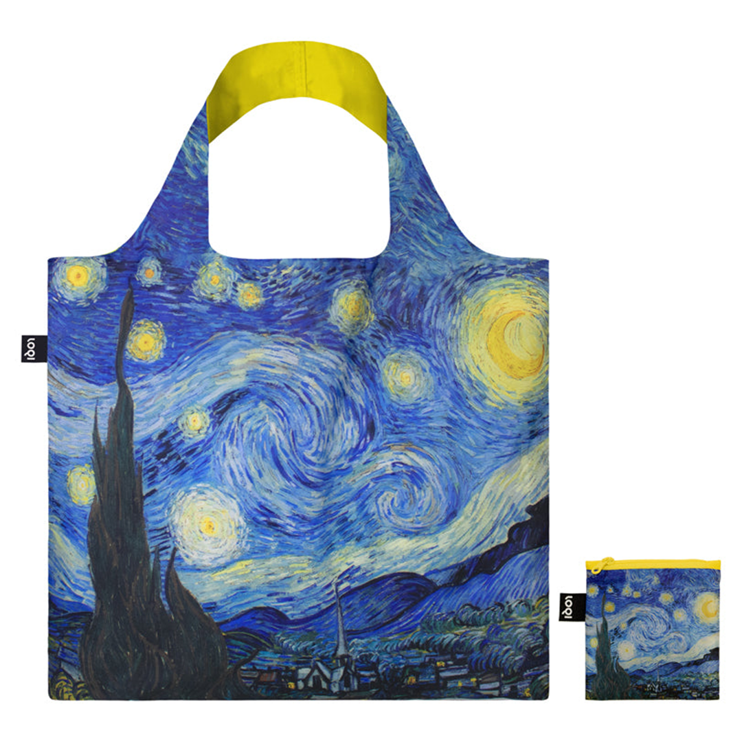 Borsa Shopper Richiudibile Reciclabile  “vincent Van Gogh - Starry Night | Loqi