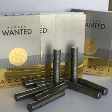 14 Azzaro Wanted Men EDT Sample Sprays with  Card .04oz  NEW FRESH  14 pack