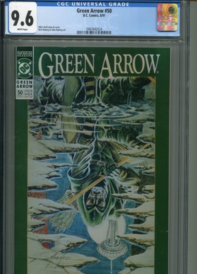 1991 GREEN ARROW #50 CGC 9.6 WHITE PAGES GRELL STORY AND COVER