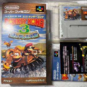 Donkey Kong 3 The MysteriouCremiIsDisneyland Famicom Box Manual Japan Region