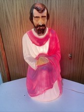 Vintage Made In USA General Foam Joseph Nativity Blow mold 28โ tall