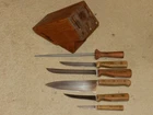 Vintage Chicago Cutlery 6 Piece Knife Set EXCELLENT COND.