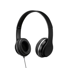 iLive IAH57B Stereo Wired Headphone Adjustable Headband Rubberized Finish Black