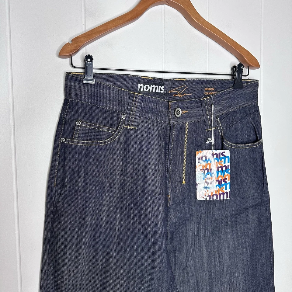 Pantalones de mezclilla Nomis Design Simon Chamberlain nuevos con etiquetas - para hombre 32x32 lavado oscuro 471 Foto 2 de 4