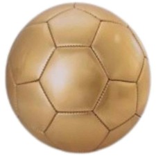 Fußball Gr. 5 Kunstleder genäht Freizeitball Sportball -GOLD-