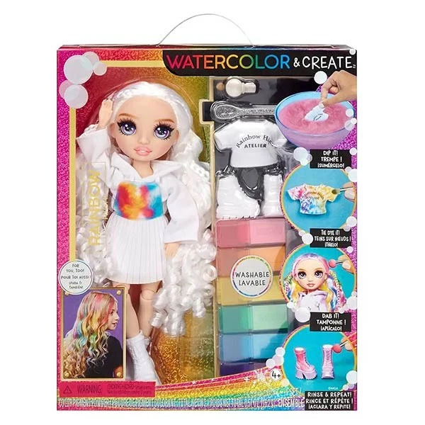 MGA RAINBOW HIGH WATERCOLOR DOLLS CREATE PURPLE