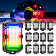 MICTUNING Q2 MAX RGB IC LED Rock Lights 8/12/16 Pods Underglow Neon Accent Light