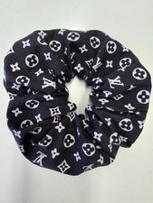 Luxury brand LV pattern print fabric hair scrunchie , NWOT