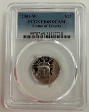 2001 Platinum Eagle 1/4 Oz Coin PR 69 PCGS 3140.00 per troy oz