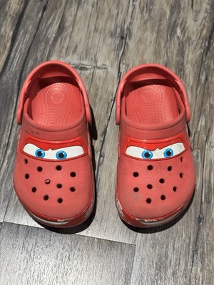 Disney Pixar Cars' Lightening McQueen Light-Up Clog Crocs Size C11 1521266