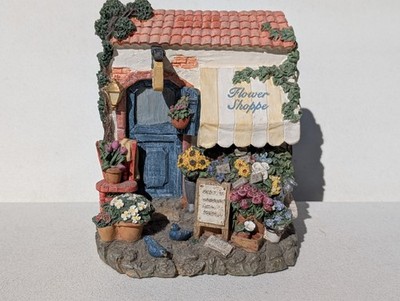 Figi Graphics, Village 3D minature Flower Shoppe bookends or free standing