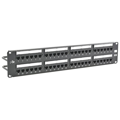 Hubbell Premise Wiring HP5E48E NEXTSPEED Cat 5e Patch Panel, Rack Mount, 48-Port