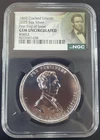 2025 "1860 Cracked Lincoln" FDOI - 1 oz .9999 Fine Silver - NGC Gem Uncirculated