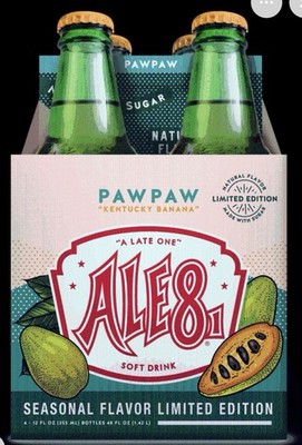 Ale 8 One Pawpaw Limited Edition Soda Pop Pack Of 4 Unopened RARE Kentucky KSU