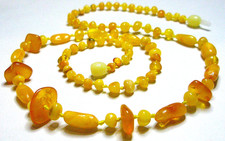 Baltic Amber Necklace Genuine Polished Egg Yo...