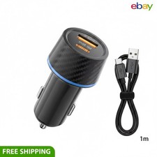 Fast Car Charger PD 38W Dual Port USB Socket Power Adapter For iPhone Samsung