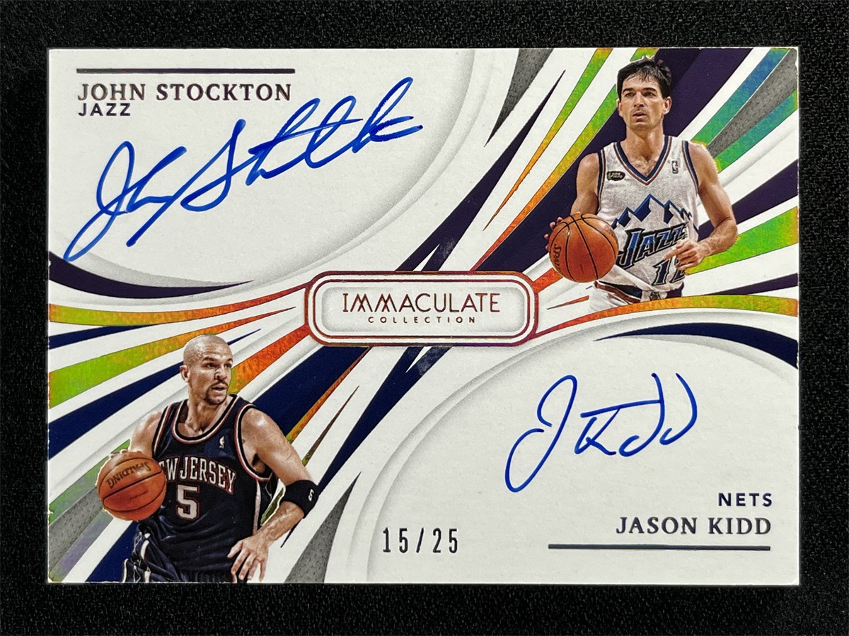 2020-21 Panini Immaculate Collection John Stockton/Jason Kidd Dual Auto /25 view 1