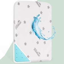 Crib Mattress Topper Pad Waterproof, Memory Foam 2-Inch 52" x 27", White