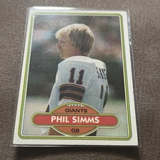 Phil Simms 1980 TOPPS #225 RC Rookie HOF New York Giants Well Centered