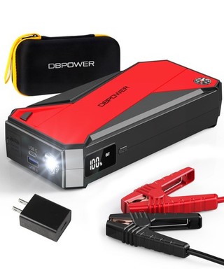 DBPOWER Peak 3000A 18000mAh Portable Car Jump Starter (up to 8.0L Black/Red 