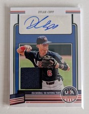 Dylan Cupp 2023 Panini Stars & Stripes Signatures Materials MEM,AU #18U-DC