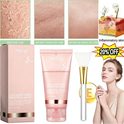 Collagen Night Wrapping Mask Overnight Wrapping Peel Off Natural Facial Mask