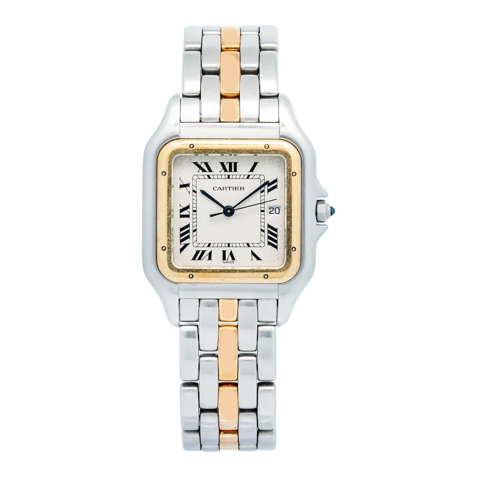 Cartier Panthere 187957 Jumbo Quartz 18k Two Tone Ivory Dial Unisex Watch 29mm