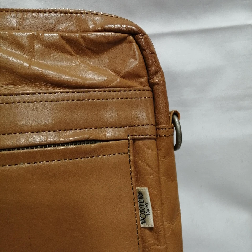 Bolso de negocios de cuero usado marrón Porter Foto 3 de 4