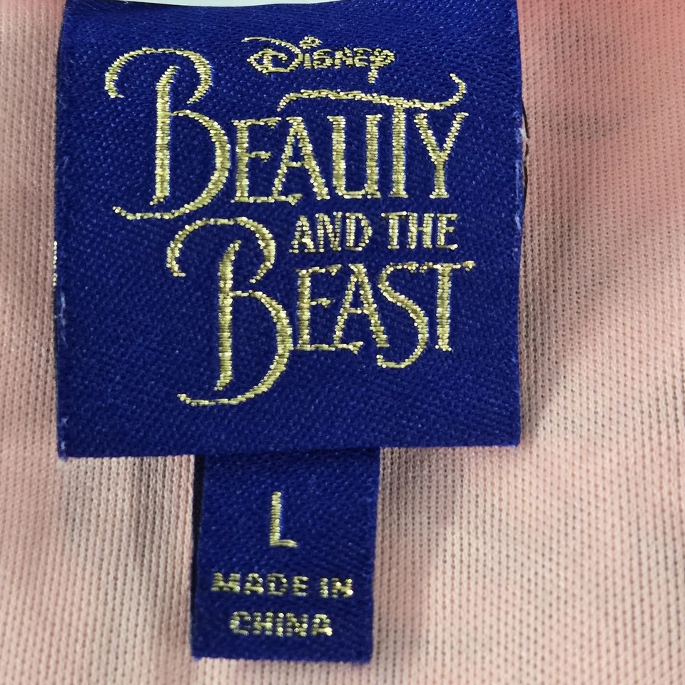 Disney Beauty And The Beast Women Dress L Pink Floral Fit & Flare - Image 3 of 4