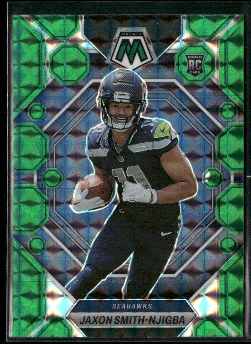 2023 Panini Mosaic #331 Jaxon Smith-Njigba Green Mosaic