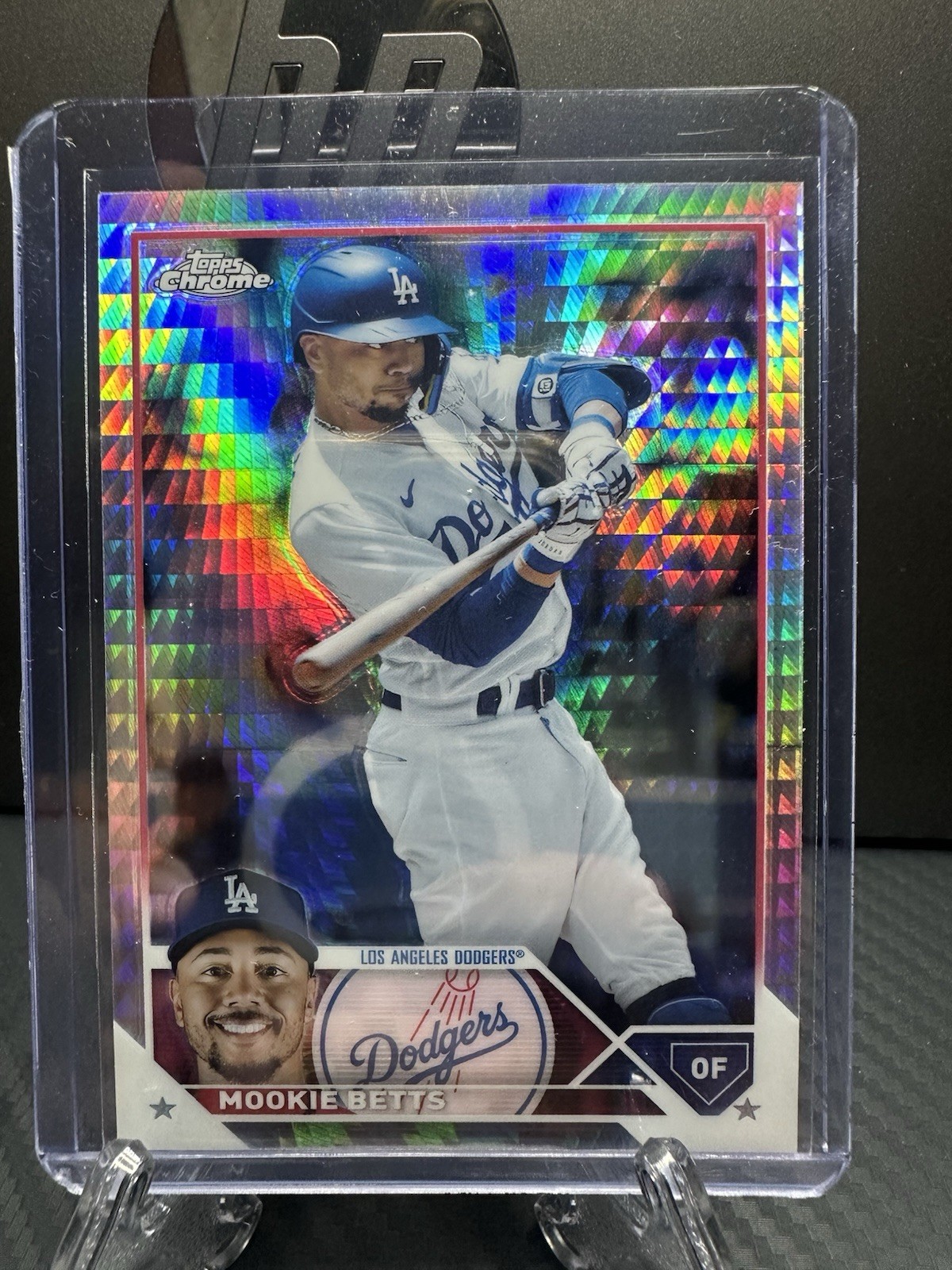 2023 Topps Chrome #150 Mookie Betts Prism Refractor Los Angeles Dodgers MLB