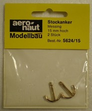 Stockanker 15mm - 2 Stück - Anker Messing aero-naut 562415