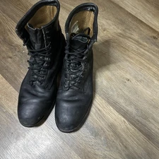 Vtg ANSI Biltrite Military Work Combat Boots Men 10 W Black Leather Steel Toe