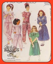 Girls JUMPSUIT and DRESS Pattern 5 Styles McCall's 5107 Vtg 1990 Szs 10-12-14