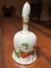Vintage Strawberry Ripe Hammersley & Co  Bone China Bell - Made In England