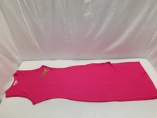 H968 HAUTE MONDE Sleeveless Ribbed Dress HMD14015 Fuchsia Womens Size Medium