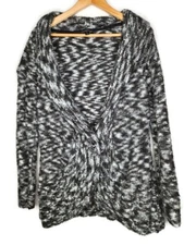 Nordstrom Classiques Entier Gray and White Cardigan Sweater Size XL