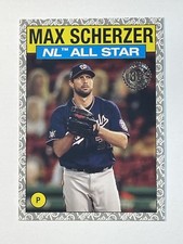 2021 Topps Max Scherzer #86AS-3 1986 Baseball 35th Anniversary Platinum   SN70